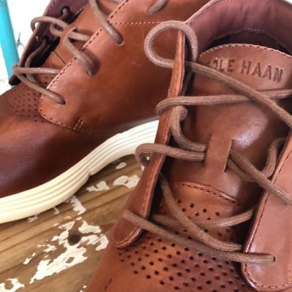 NWOT Cole Haan Original Grand Chukka Leather Boot British Tan Size 9. - Picture 9 of 16